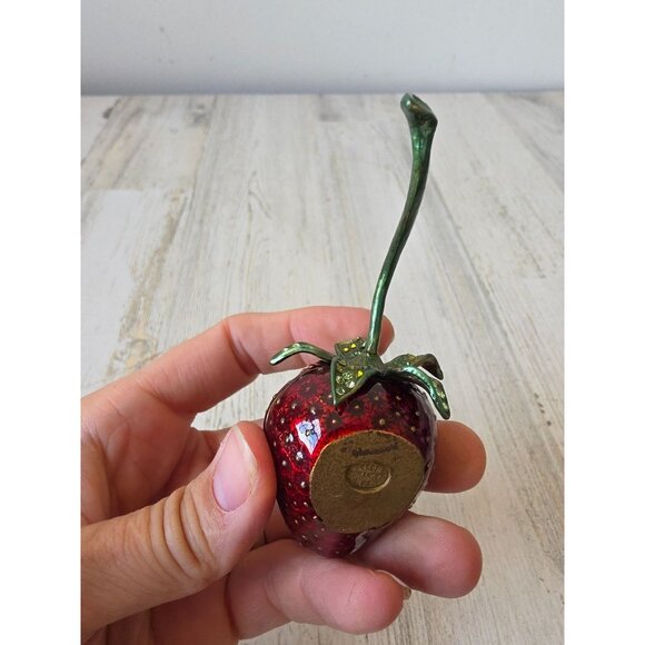 Sweet romance raspberry box trinket glitter rhinestone realistic lifelike - Picture 4 of 8